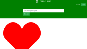 openclipart圖庫：Plain Red Heart Shape縮圖