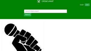 openclipart圖庫：Microphone in a fist縮圖