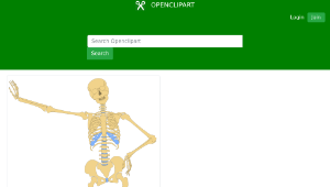 openclipart圖庫：Human Skeleton(Outline)-資源代表圖