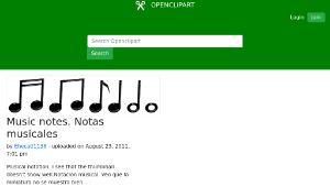 openclipart圖庫：Music notes. Notas musicales縮圖