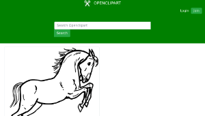 openclipart圖庫：Jumping horse outline-資源代表圖