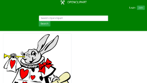 openclipart圖庫：Rabbit from Alice in Wonderland縮圖