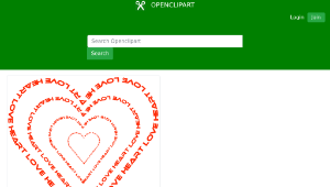 openclipart圖庫：A Heart done by words outline縮圖