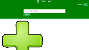 openclipart圖庫：Green plus with black border-資源代表圖