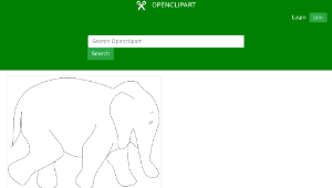 openclipart圖庫：elephant outline-資源代表圖