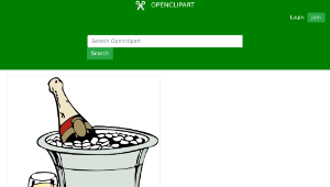 openclipart圖庫：champagne on ice縮圖