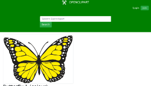openclipart圖庫：Butterfly 1 (colour)縮圖
