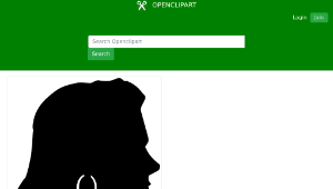 openclipart圖庫：Female Profile Silhouette-資源代表圖