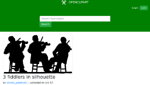 openclipart圖庫：3 fiddlers in silhouette-資源代表圖