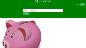openclipart圖庫：Piggybank-pink-資源代表圖