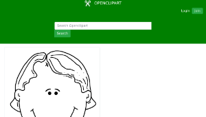 openclipart圖庫：boyface3 outline縮圖