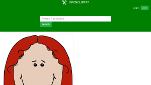 openclipart圖庫：Lady Face Cartoon縮圖