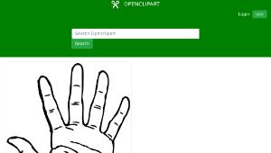 openclipart圖庫：hand - palm facing out-資源代表圖