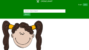 openclipart圖庫：Girl Face Cartoon縮圖