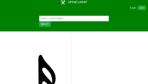 openclipart圖庫：Sixteenth Note (Stem Facing Up)