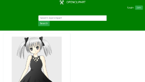 openclipart圖庫：girl with silver hair縮圖