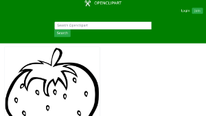 openclipart圖庫：Simple Fruit Strawberry