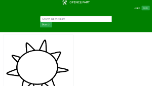 openclipart圖庫：Sun Outline-資源代表圖