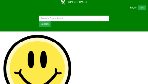 openclipart圖庫：Smiley Face Emoticon (Yellow)-資源代表圖
