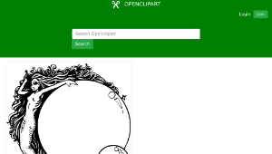 openclipart圖庫：Mermaid with bubbles縮圖