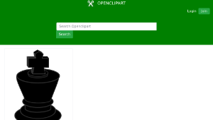openclipart圖庫：Chess piece, black king縮圖