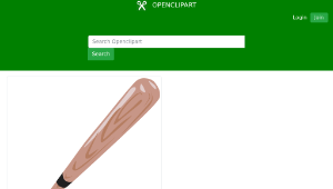 openclipart圖庫：Baseball bat縮圖
