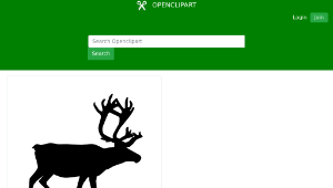 openclipart圖庫：Reindeer Silhouette縮圖