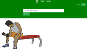 openclipart圖庫：Dumbell Lifter縮圖
