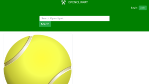 openclipart圖庫：tennis ball, teniso kamuoliukas-資源代表圖
