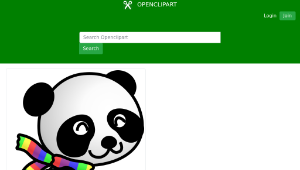 openclipart圖庫：skating panda縮圖