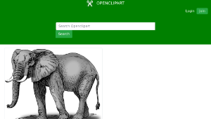 openclipart圖庫：Colored elephant縮圖