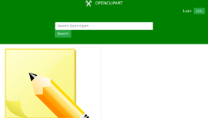 openclipart圖庫：sticky note pad and pencil-資源代表圖