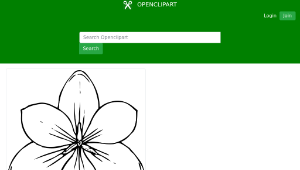 openclipart圖庫：crocus flower top view-資源代表圖