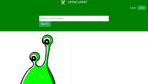 openclipart圖庫：comic alien縮圖
