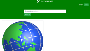 openclipart圖庫：Oceania World Globe-資源代表圖