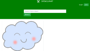 openclipart圖庫：Happy Cloud-資源代表圖