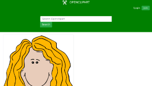 openclipart圖庫：Lady Face Cartoon縮圖