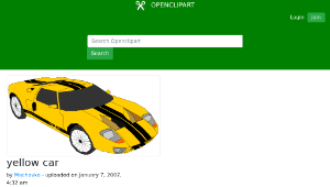 openclipart圖庫：yellow car-資源代表圖