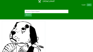 openclipart圖庫：sad dog with a broken leg縮圖