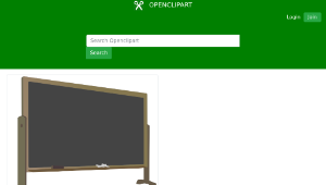 openclipart圖庫：Blackboard with Stand縮圖