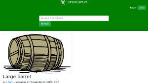 openclipart圖庫：Large barrel縮圖