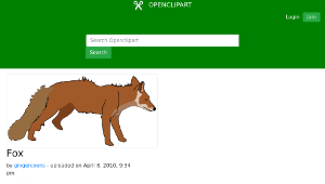 openclipart圖庫：Fox縮圖