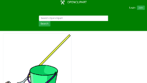 openclipart圖庫：Mop and bucket縮圖