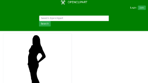 openclipart圖庫：Woman Silhouette 03縮圖
