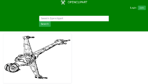 openclipart圖庫：b-wing starfighter - starwars patent drawing-資源代表圖