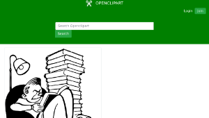 openclipart圖庫：Student with books