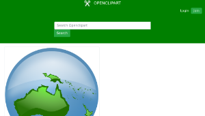 openclipart圖庫：Oceania Globe縮圖