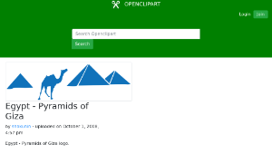 openclipart圖庫：Egypt - Pyramids of Giza-資源代表圖