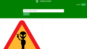 openclipart圖庫：Warning for aliens縮圖