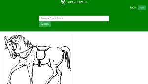 openclipart圖庫：Walking horse outline-資源代表圖